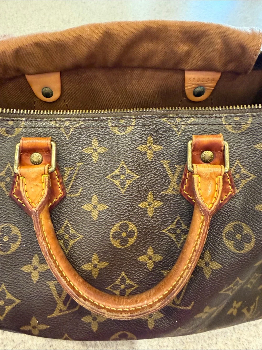 Louis Vuitton Monogram Canvas Speedy 30 Handbag key,lock,dustbag included SP0956